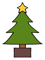 クリスマスツリーのイラスト素材