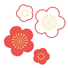 Möbelaufkleber 紅白の梅の花 © Sayulim