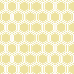 黄色の亀甲文様のパターン