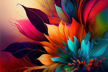 abstract floral background as wallpaper header