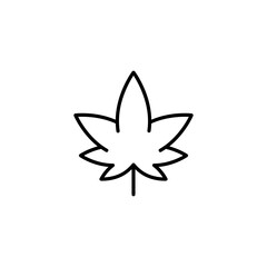 Leaf line icon. Plants, growth, development, natural, organic, botany, peace, elements, energy of nature. The concept of nature. Vector black line icon on white background.