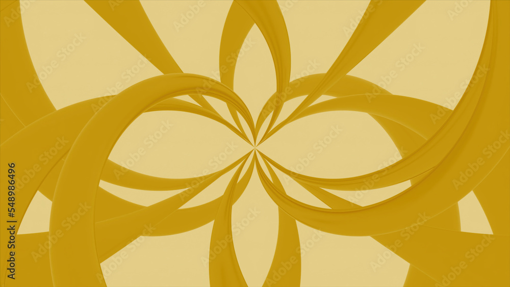 Poster yellow and purple background. design.dense patterns in animation rotating in different directions.