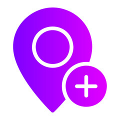 Obraz premium location gradient icon