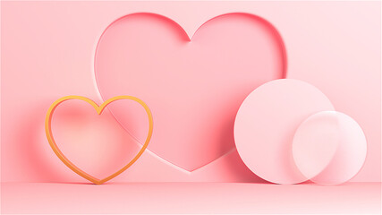 Design mock up background for Valentines day