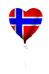Norway concept. Balloon with UAE flag isolated on white background. Education, charity, emigration, travel and learning language