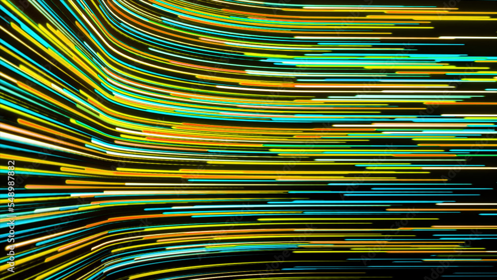 Aufkleber bright shimmering squares on modern background. motion. a lot of pixel squares glow in space. mosaic