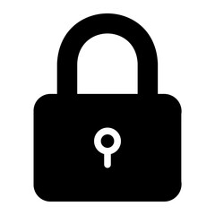 padlock glyph icon