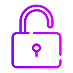 unlock gradient icon
