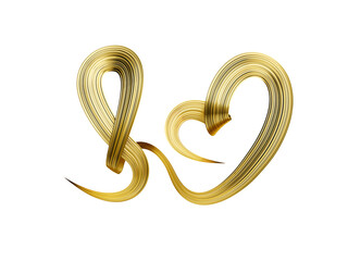 Gold Ribbon a Symbol of Childhood Cancer 3d illustration