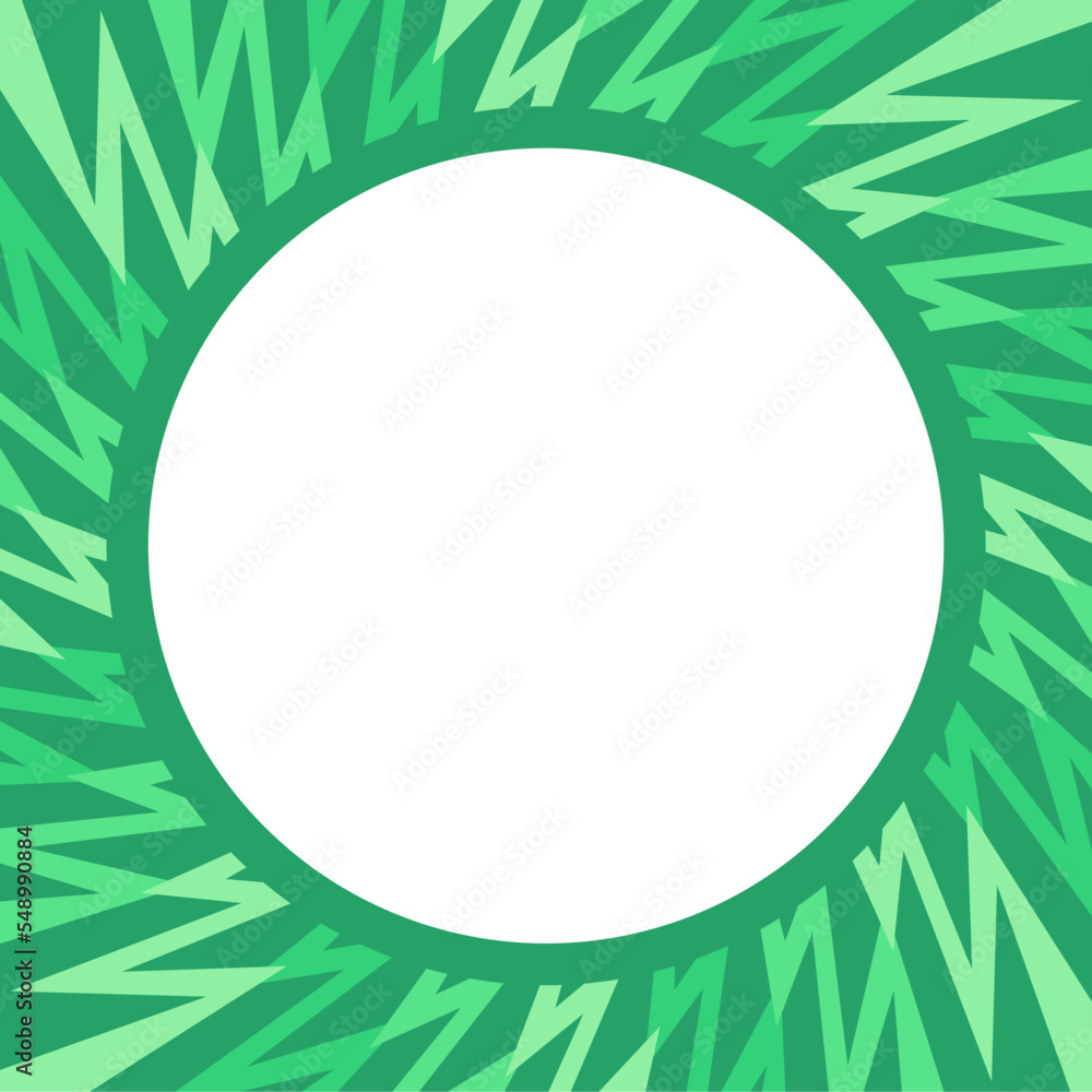 Poster simple framed background with gradient circular zigzag lines and with some copy space area