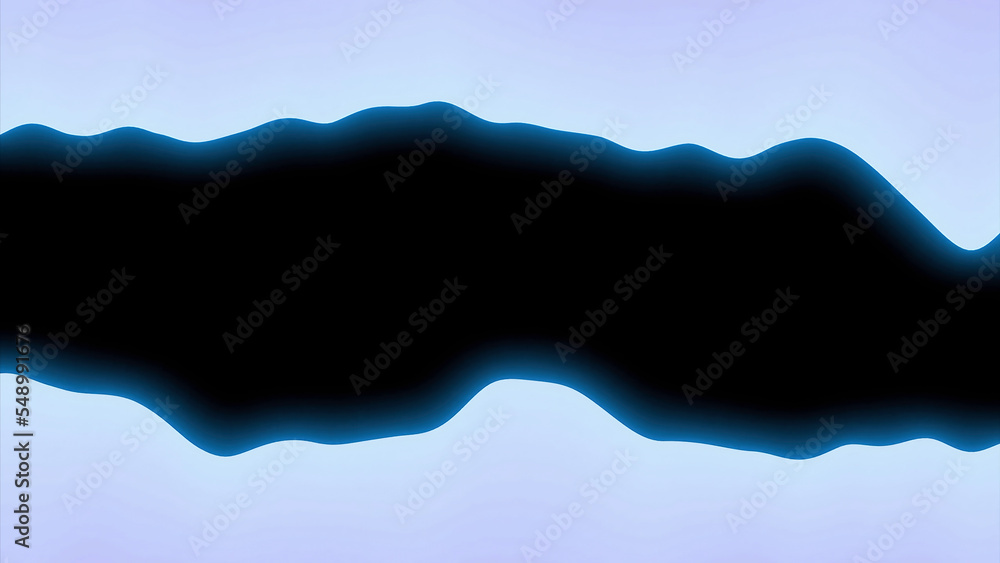 Poster blue and red background. design.a bright blob in the animation that glitters and narrows .