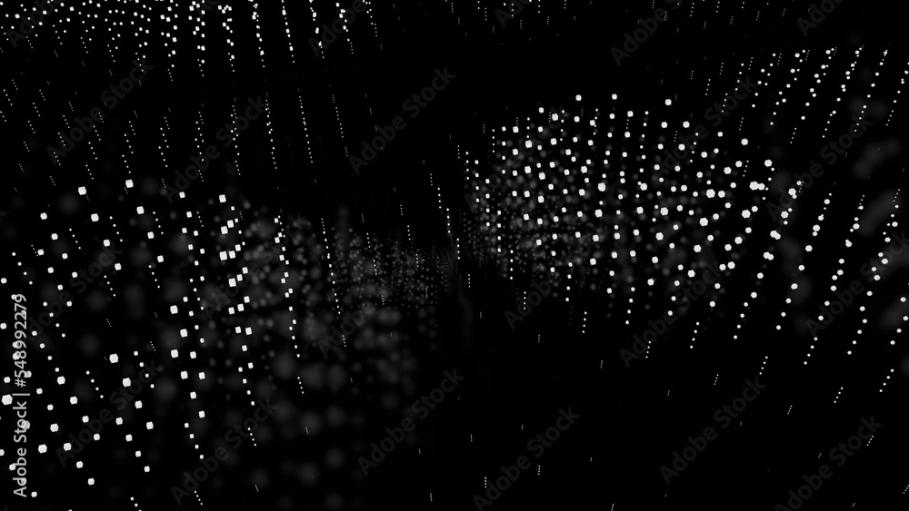 Poster green and gray glitter. design.a bright abstraction in which small stars in animation fly in differe