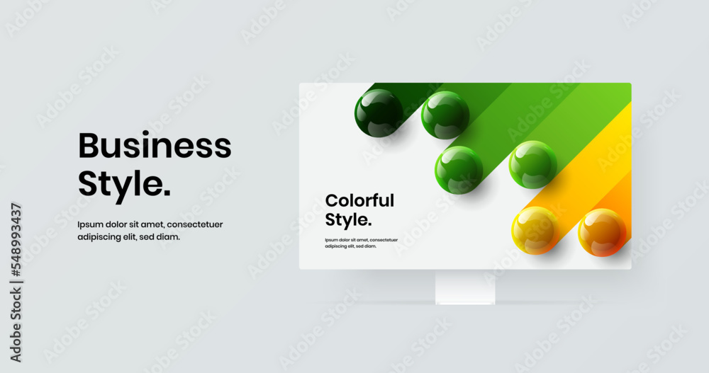 Aufkleber simple display mockup site layout. premium presentation design vector concept.