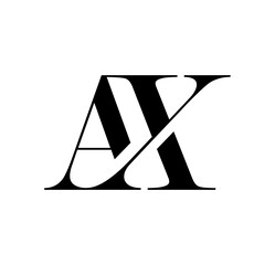 Monogram Logo vector Initial Letters AX