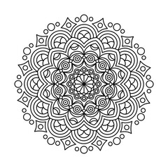 Stunning mandala art pattern isolated on white background. Very beautiful decoration for tattoos, fabric and etc.
