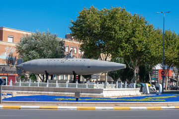 Isaac Peral's submarine in Cartagena, Murcia, Andalusia, Spain. Europe. September 28, 2022
