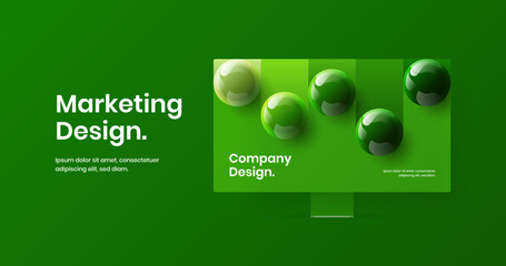 Clean web banner design vector concept. Creative monitor mockup landing page illustration.