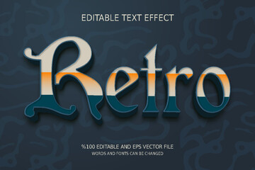 Editable Retro Text Effect