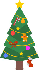 Christmas Fir Tree with Ornaments
