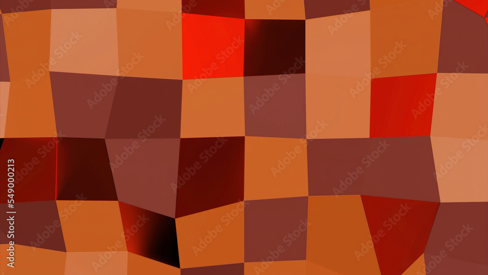 Poster wavy background of squares with shimmering colors. design. background of colored squares with 3d wav
