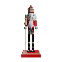 Nutcracker isolated 3d render isolated on transparent background, png
