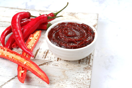  gochujang -korean red chili paste, spicy and sweet fermented condiment in Korean food