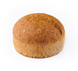 Bread round shape isolated on white background