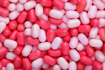 Close up of strawberry flavor breath fresheners