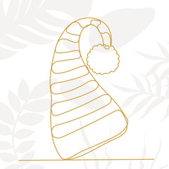 hat sketch, continuous line drawing