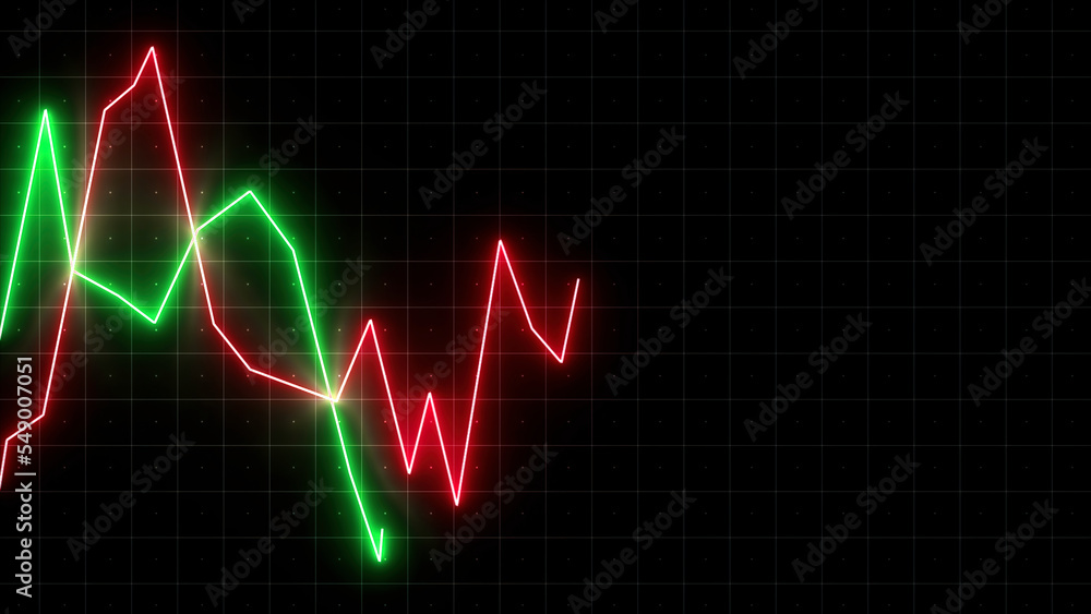 Aufkleber green purple and red graphics . motion . multicolored graphics on a black background that shimmer in