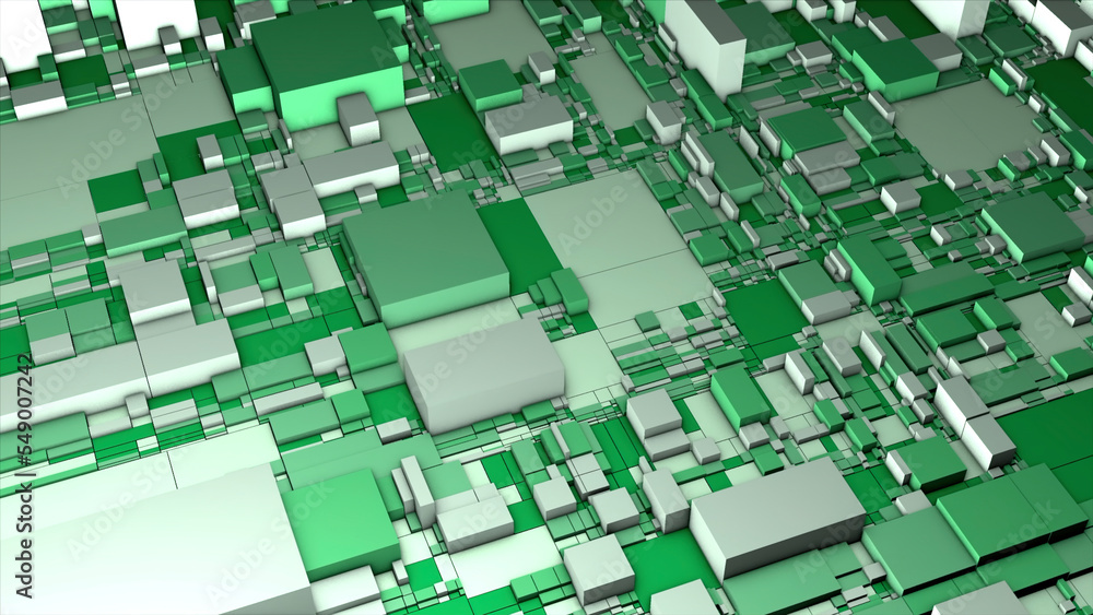 Aufkleber green and brown background. motion.small rectangles and squares make up the mosaics in the animation