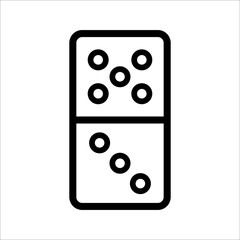 Dominoes icon. Flat trendy vector dominoes symbol. Use for web and mobile. Eps 10 vector illustration.