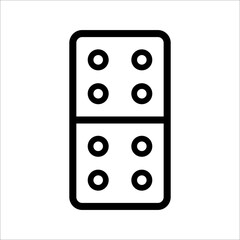Dominoes icon. Flat trendy vector dominoes symbol. Use for web and mobile. Eps 10 vector illustration.