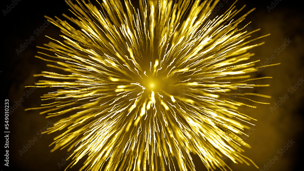 Poster a set of slow motion fireworks on black background. motion. colorful fireworks exploding in the nigh