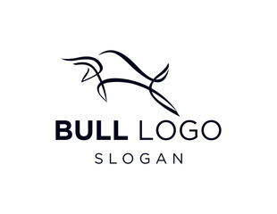 Logo design about Bull on white background. created using the CorelDraw application.