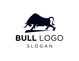 Logo design about Bull on white background. created using the CorelDraw application.