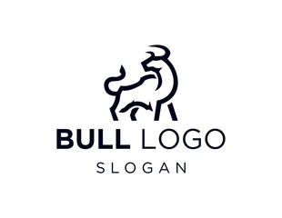 Logo design about Bull on white background. created using the CorelDraw application.