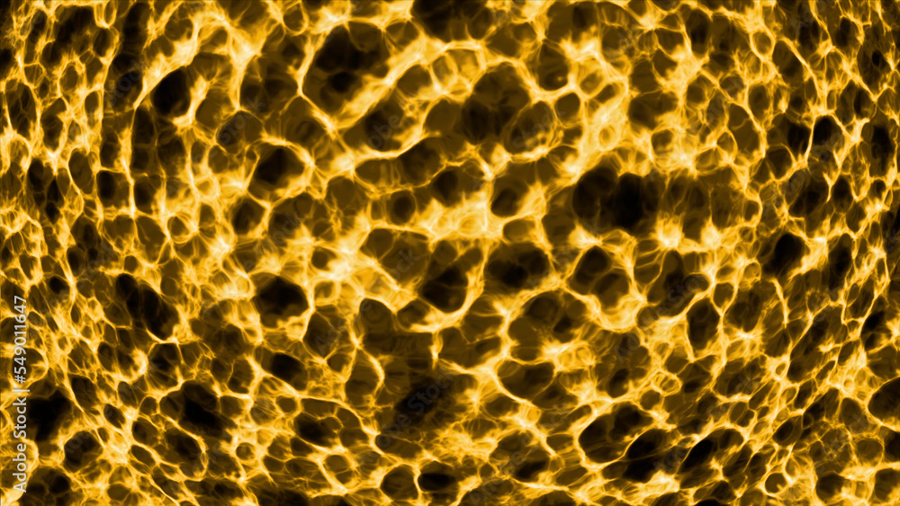 Aufkleber gray and yellow background. motion.light molecules of different colors made in computer graphics are