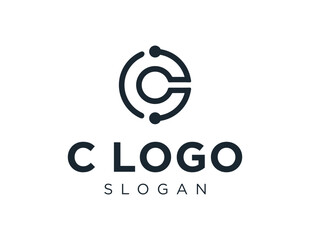 Fototapeta Logo design about C Letter on white background. created using the CorelDraw application. obraz
