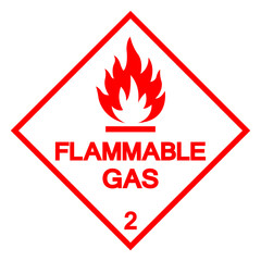 Class 2 Flammable Gas Symbol Sign ,Vector Illustration, Isolate On White Background Label .EPS10