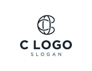 Logo design about C Letter on white background. created using the CorelDraw application.