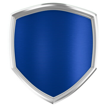 Escudo azul 3d para composição