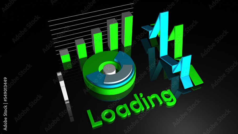 Aufkleber bright animation of the loading field. motion. multicolored geometric elements moving and showing do