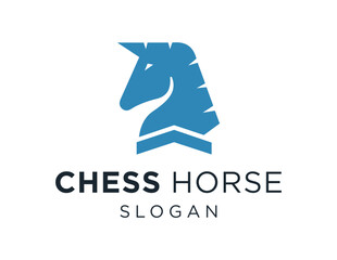 Logo design about Horse Chess on white background. created using the CorelDraw application.