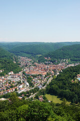 Fototapeta na wymiar The panorama of Bad Urach, Baden Wuerttemberg, Germany
