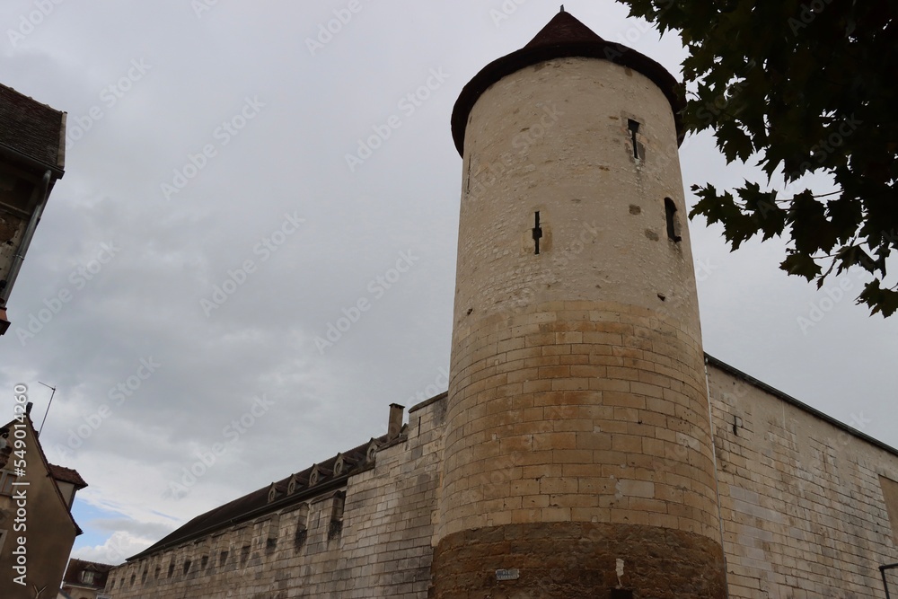 Canvas Prints Prison tower of the castle in Auxerre 