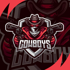 Esport logo cowboy for your professional team