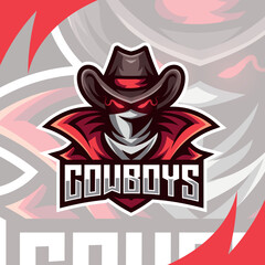 Esport logo cowboy for your professional team