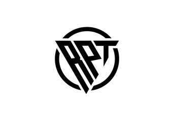 Fototapeta na wymiar initial letter logo RPT initial company icon business logo background illustration