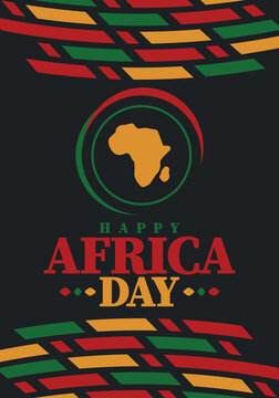 Africa Day. Happy African Freedom Day and Liberation Day. Celebrate annual on the African continent and around the world. African pattern. Poster, card, banner and background. Vector illustration